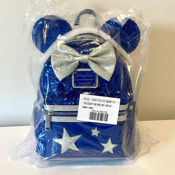 Loungefly Minnie Mouse Wishes Sequined Backpack! Disney Make A Wish! - Picture 10 of 10